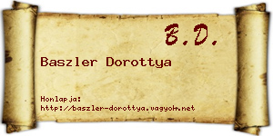 Baszler Dorottya névjegykártya
